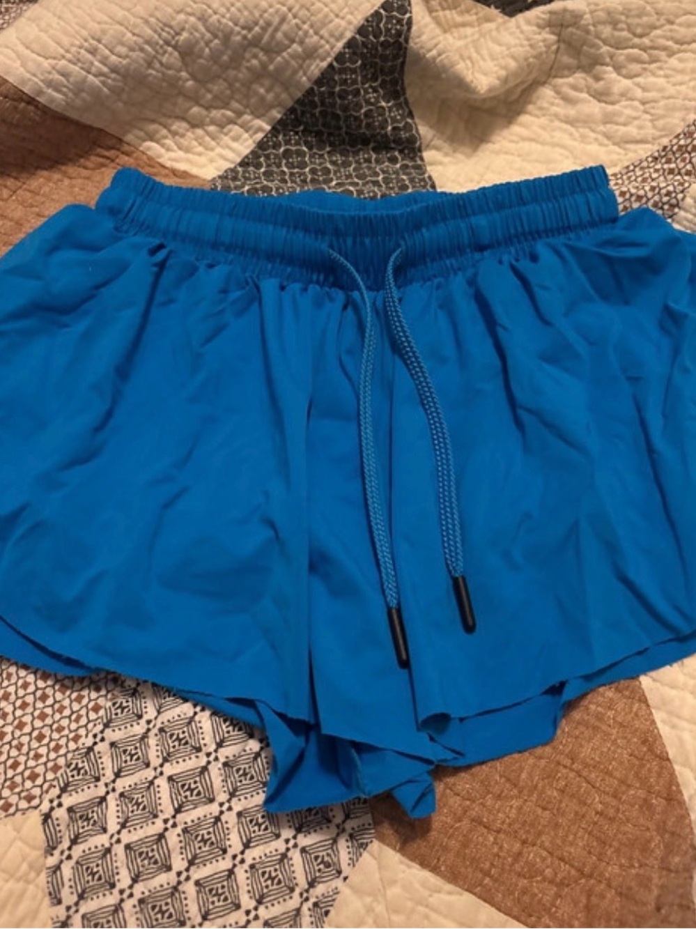 Athletic Works Bright Blue Women's Drawstring Athletic Shorts